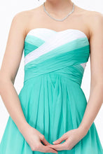 Load image into Gallery viewer, Simple Unique Ombre Green Spaghetti Straps Sweetheart A-Line Chiffon Prom Dresses RS362