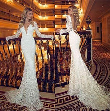 Load image into Gallery viewer, lace prom dress backless Prom Dress long prom dress elegant prom dress evening dress BD1365