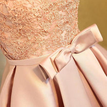Load image into Gallery viewer, A Line Off the Shoulder Short Prom Dress Appliques Bowknot Lace Homecoming Dress RS854