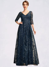 Load image into Gallery viewer, Jada A-Line V-neck Floor-Length Lace Mother of the Bride Dress With Sequins SRS126P0015015