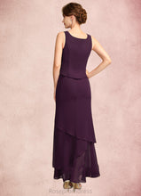 Load image into Gallery viewer, Nora Sheath/Column Scoop Neck Ankle-Length Chiffon Mother of the Bride Dress With Beading Sequins SRS126P0015024