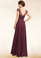 Load image into Gallery viewer, Scarlett A-Line V-neck Floor-Length Chiffon Mother of the Bride Dress With Beading Sequins SRS126P0015028