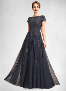 Jasmine A-Line Scoop Neck Floor-Length Tulle Lace Mother of the Bride Dress With Beading SRS126P0015029