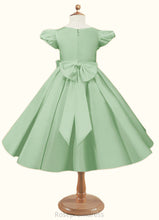 Load image into Gallery viewer, Addison Ball-Gown Pleated Matte Satin Tea-Length Dress SRSP0020247