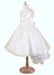 Annabel A-Line Lace Tulle Asymmetrical Dress SRSP0020242