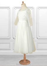 Load image into Gallery viewer, Alexus A-Line Lace Tulle Tea-Length Dress SRSP0020245