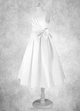 Load image into Gallery viewer, Mila A-Line Pleated Matte Satin Ankle-Length Dress SRSP0020244