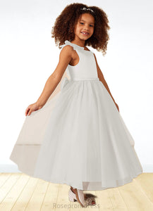 Lailah A-Line Bow Tulle Ankle-Length Dress SRSP0020249
