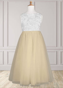 Aisha Ball-Gown Sequins Tulle Tea-Length Dress SRSP0020245
