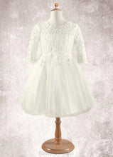 Load image into Gallery viewer, Tamia Ball-Gown Lace Tulle Knee-Length Dress SRSP0020241