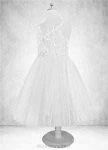 Kelsie Ball-Gown Lace Tulle Ankle-Length Dress SRSP0020246