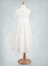 Load image into Gallery viewer, Aubrey A-Line Sequins Lace Tea-Length Dress SRSP0020244