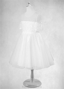 Lesley Ball-Gown Off the Shoulder Tulle Knee-Length Dress SRSP0020246