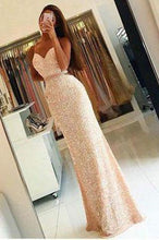 Load image into Gallery viewer, Sweetheart Sequin New Gorgeous Long Sweet 16 Gowns Mermaid Backless Prom Dresses RS20
