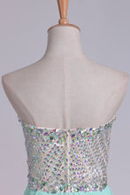 Load image into Gallery viewer, 2024 Homecoming Dresses Beaded Bodice Sweetheart A Line Short/Mini