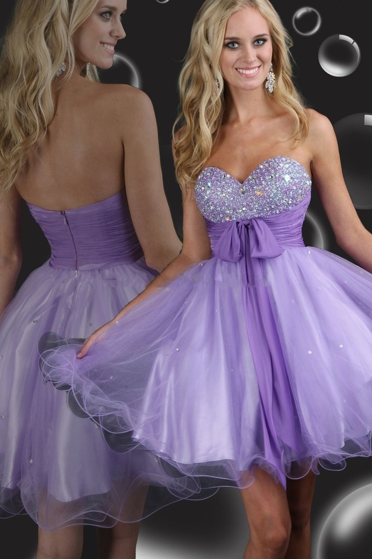 Collection Sweetheart A Line Short/Mini Organza Prom Dresses Under 200