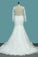 2023 Mermaid/Trumpet Long Sleeves Court Train Tulle With Applique Wedding Dresses