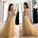 Simple A Line Tulle Beads V Neck Straps Backless Prom Dresses Long Evening Dresses RS681