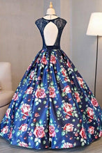 Load image into Gallery viewer, 2024 Ball Gown Scoop Lace Floral Print Floor-Length Chic Prom Dress Evening Dress