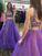 Stylish Two Piece High Neck Floor-Length Prom Dress with Beading Open Back RS587