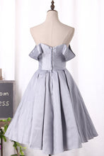 Load image into Gallery viewer, 2023 A Line Off The Shoulder Taffeta Cocktail Dresses Asymmetrical