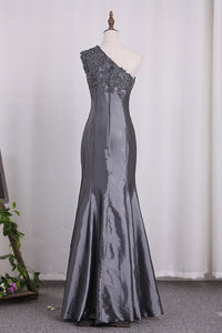 2024 One Shoulder Mermaid Mother Of The Bride Dresses With Applique And Sash
