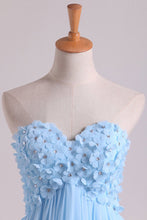 Load image into Gallery viewer, 2024 Short/Mini Dresses Empire Waist A Line With Beads&amp;Handmade Flowers