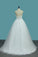 2024 A Line Sweetheart Tulle Wedding Dresses With Appliques Sweep/Brush Train