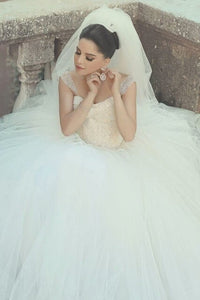 2024 Off The Shoulder Wedding Dresses A Line Tulle With Beading Floor Length