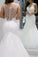 2024 Scoop Mermaid Tulle Wedding Dresses With Applique And Beads
