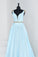 2023 New Arrival A Line V Neck Satin With Beads Prom Dress