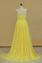 Load image into Gallery viewer, 2024 New Arrival Chiffon Bridesmaid Dresses Sweetheart Sweep Train A Line