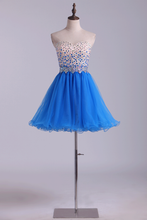 Load image into Gallery viewer, 2024 Sweetheart A-Line Tulle Homecoming Dresses With Beading