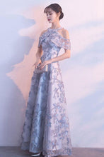 Load image into Gallery viewer, Lace Prom Dresses A Line Tulle Floor Length