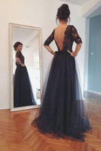 Load image into Gallery viewer, long prom dress black Prom Dress backless prom dress Charming prom dress evening dress BD776