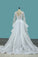 2023 Scoop Long Sleeves Tulle & Lace Mermaid With Applique Chapel Train Detachable Wedding Dresses