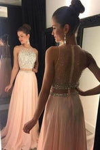Load image into Gallery viewer, Blush 2 pieces Chiffon Sexy dresses for prom fashion prom dress unique prom dresses CM819