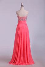 Load image into Gallery viewer, 2024 Prom Dresses A Line Beading Chiffon Floor Length