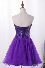 Load image into Gallery viewer, 2023 Lovely A Line Sweetheart Homecoming Dresses With Rhinestones Short/Mini