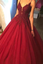 Load image into Gallery viewer, Prom Dresses A Line Tulle With Beading Bodice