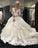 Long Sleeve V-neck Open Back Lace Ball Gown Wedding Dresses Bridal Dresses RS388