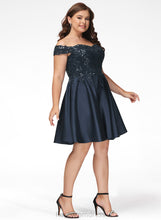 Load image into Gallery viewer, Prom Dresses A-Line Melina Off-the-Shoulder Satin Short/Mini