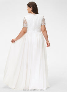 V-neck Mckayla Dress Wedding Dresses Chiffon Wedding A-Line Lace Floor-Length
