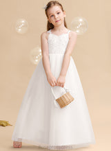 Load image into Gallery viewer, V-neck Beading/Bow(s) Sleeveless Dress - Flower Ball-Gown/Princess With Tulle/Lace Isabelle Girl Flower Girl Dresses Floor-length