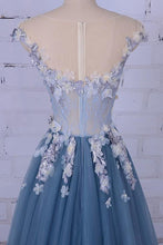 Load image into Gallery viewer, 2024 Beautiful Prom Dresses Scoop A-Line Sweep/Brush Train Long Prom Dress/Evening Dress