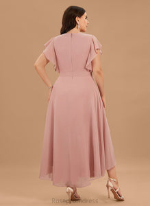 A-line Chiffon Clare V-Neck Dresses Formal Dresses