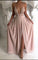 New Style Sexy Backless Long V-Neck Halter Sleeveless Simple Cheap Pink Prom Dresses RS773