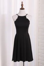 Load image into Gallery viewer, 2024 A Line Spaghetti Straps Spandex Cocktail Dresses Short/Mini Open Back