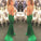 New Style Mermaid Backless Prom Dresses Elegant Green Open Back Evening Gowns For Teens RS82