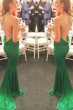 Load image into Gallery viewer, New Style Mermaid Backless Prom Dresses Elegant Green Open Back Evening Gowns For Teens RS82